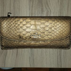 Gold coach wallet